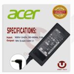 Chargeur ACER 19V 3.42A Connecteur 3.0mm x 1.1mm