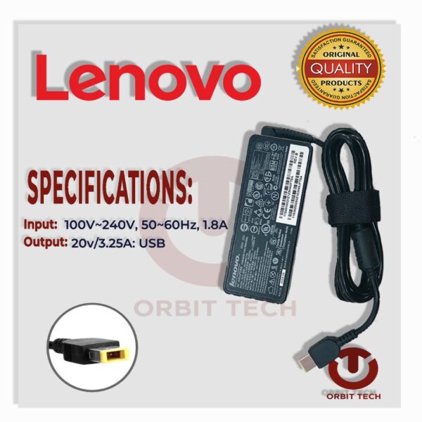 Chargeur LENOVO 20V 3.25A Connecteur USB