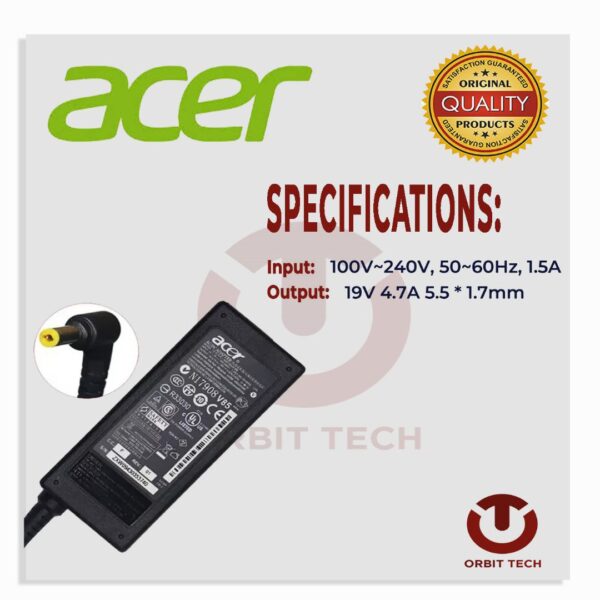 Chargeur ACER 19V 4.7A Connecteur 5.5mm x 1.7mm