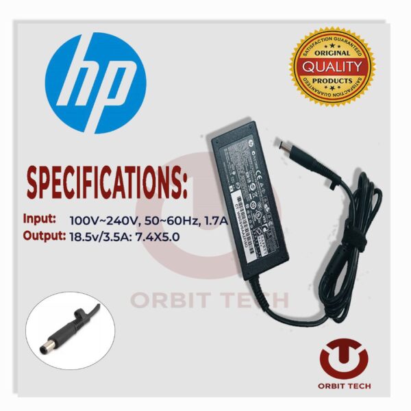 Chargeur HP 18.5V 3.5A Connecteur 7.4mm x 5.0mm