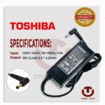 Chargeur TOSHIBA 19V 3.42A Connecteur 5.5mm x 2.5mm