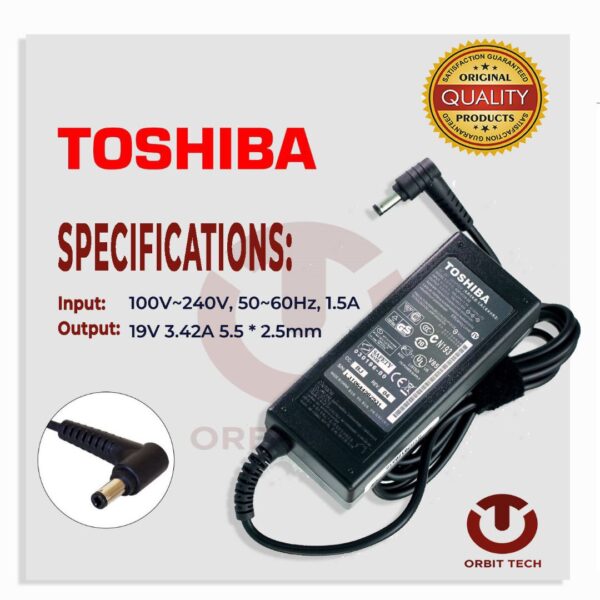 Chargeur TOSHIBA 19V 3.42A Connecteur 5.5mm x 2.5mm