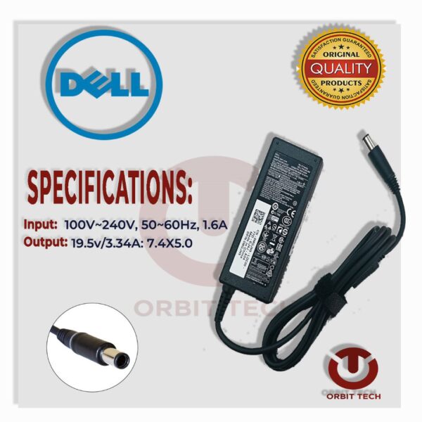 Chargeur DELL 19.5V 3.34A Connecteur 7.4mm x 5.0mm