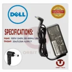 Chargeur DELL 20V 3.25A Connecteur 4.0mm x 1.7mm