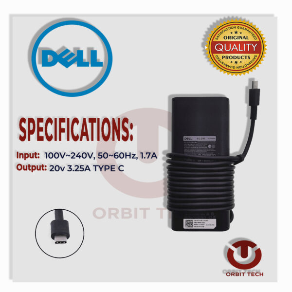 Chargeur DELL 20V 3.25A Connecteur TYPE C